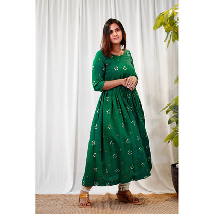 The Indian Ethnic Co. Parisha Bandhani Cotton Kurta