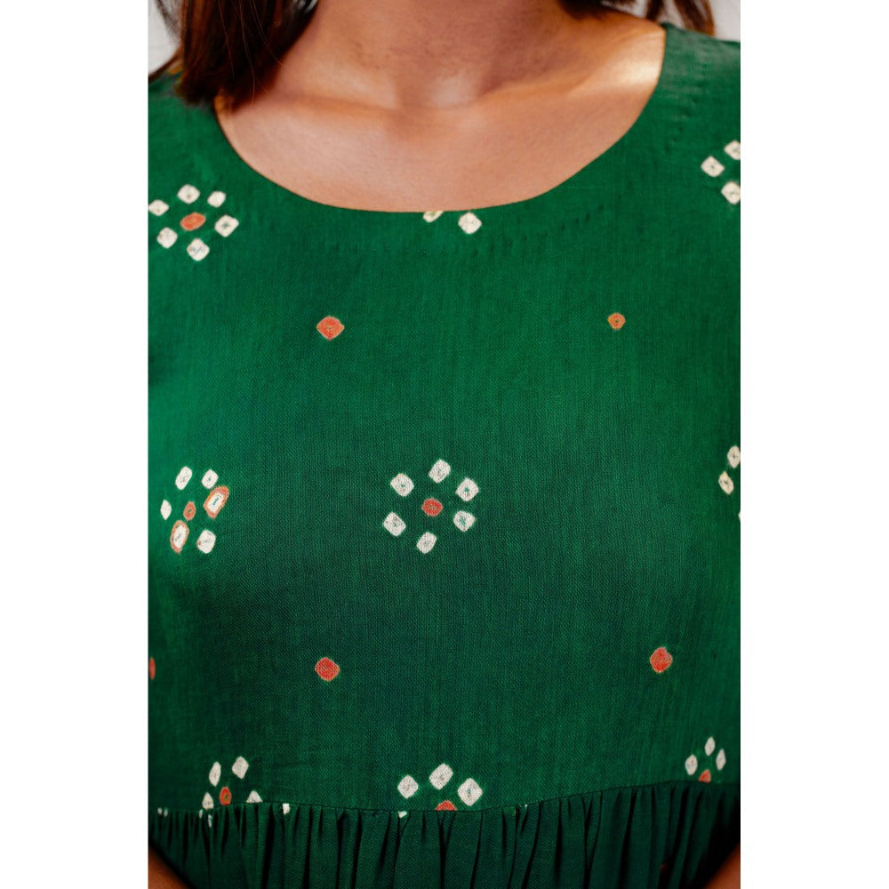 The Indian Ethnic Co. Parisha Bandhani Cotton Kurta