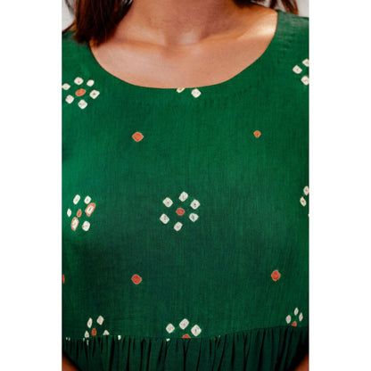 The Indian Ethnic Co. Parisha Bandhani Cotton Kurta