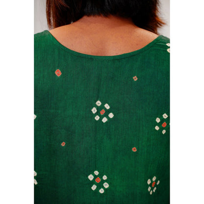 The Indian Ethnic Co. Parisha Bandhani Cotton Kurta