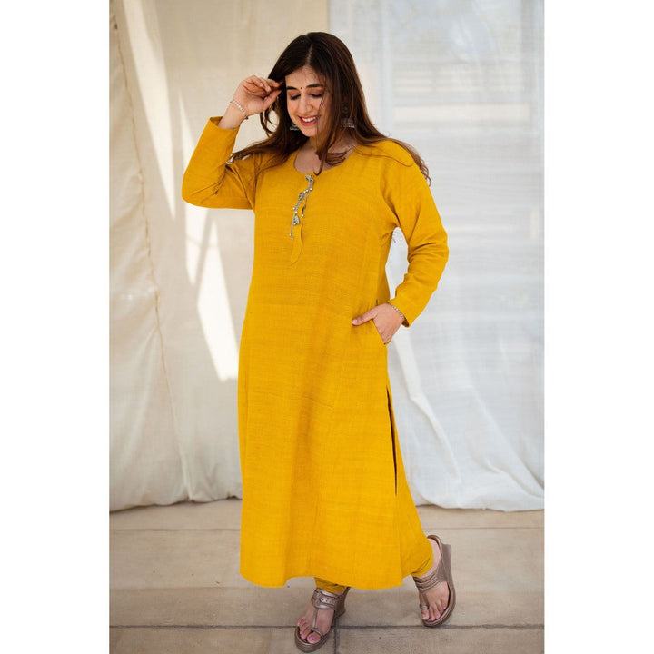 The Indian Ethnic Co. Samara Natural Dyed Eri Silk Kurta