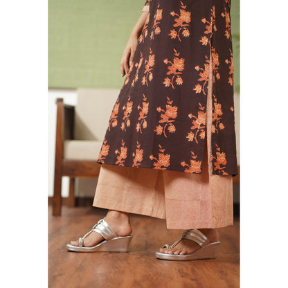 The Indian Ethnic Co. Avi Ajrakh Dabu Cotton Kurta
