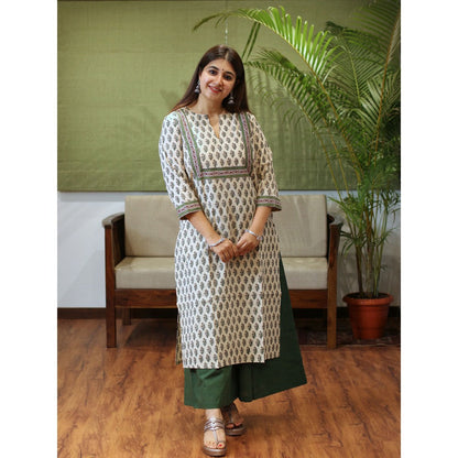The Indian Ethnic Co. Asin Bagru Cotton Kurta
