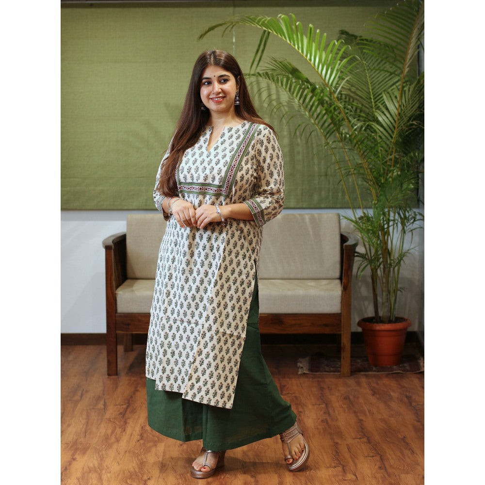 The Indian Ethnic Co. Asin Bagru Cotton Kurta
