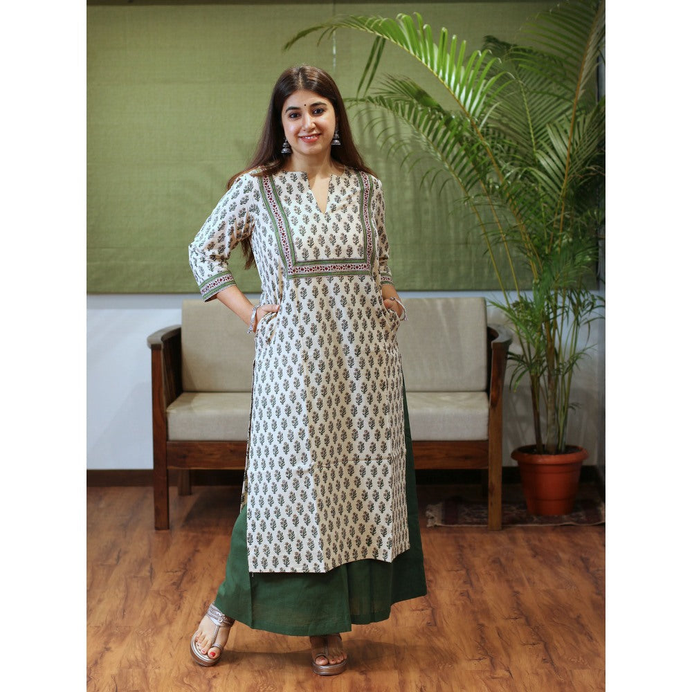 The Indian Ethnic Co. Asin Bagru Cotton Kurta