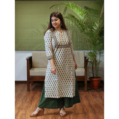 The Indian Ethnic Co. Asin Bagru Cotton Kurta
