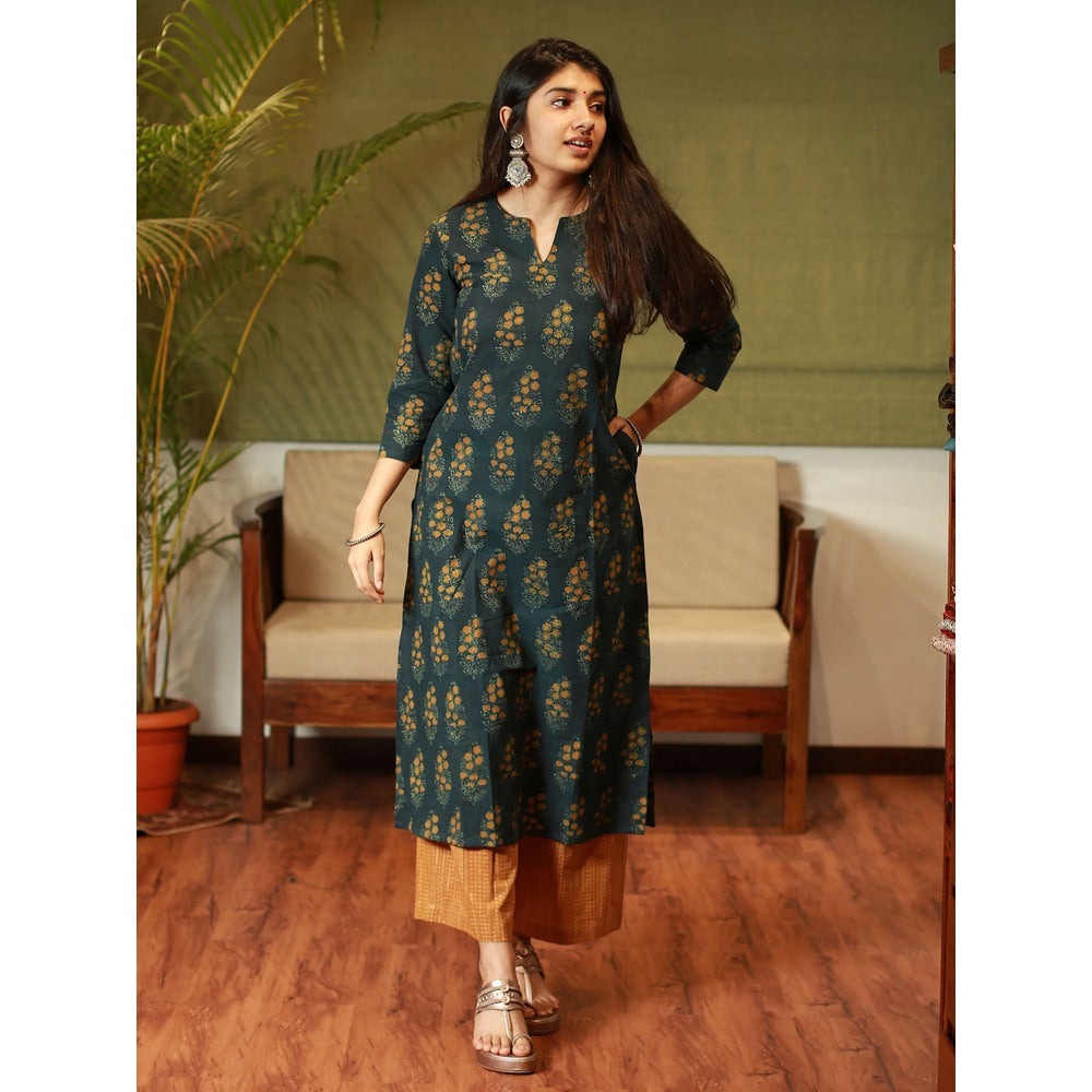 The Indian Ethnic Co. Kiya Ajrakh Cotton Kurta