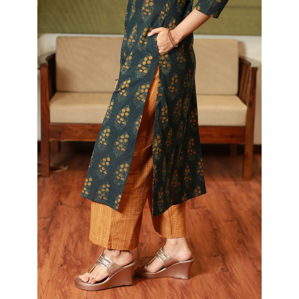 The Indian Ethnic Co. Kiya Ajrakh Cotton Kurta