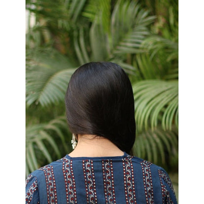 The Indian Ethnic Co. Ambi Ajrakh Indigo Natural Dyed Kurta
