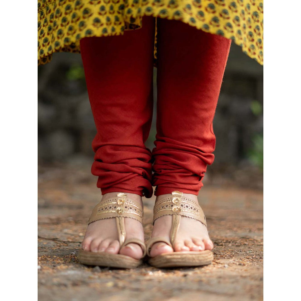The Indian Ethnic Co. Aamna Mustard Ajrakh Kurta