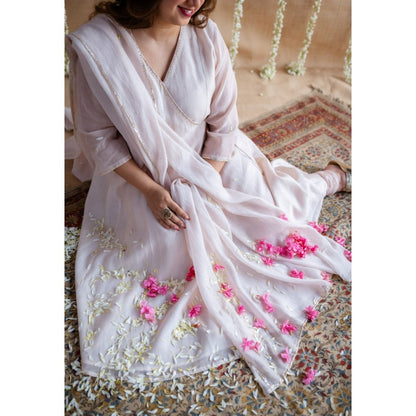 The Indian Ethnic Co. Chanderi Silk Embellished Dupatta