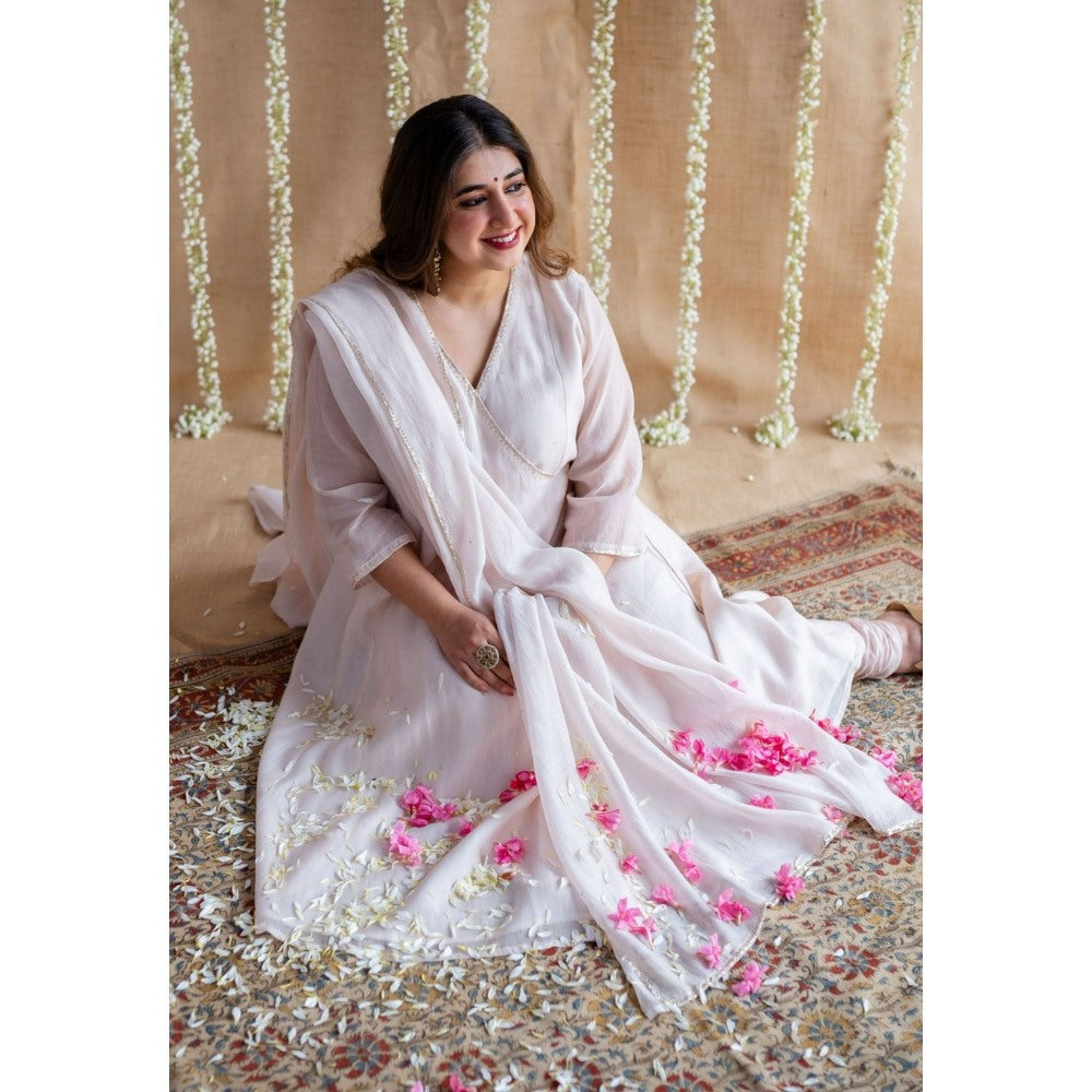 The Indian Ethnic Co. Chanderi Silk Embellished Dupatta