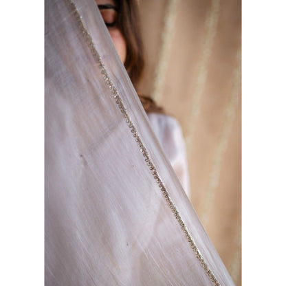 The Indian Ethnic Co. Chanderi Silk Embellished Dupatta