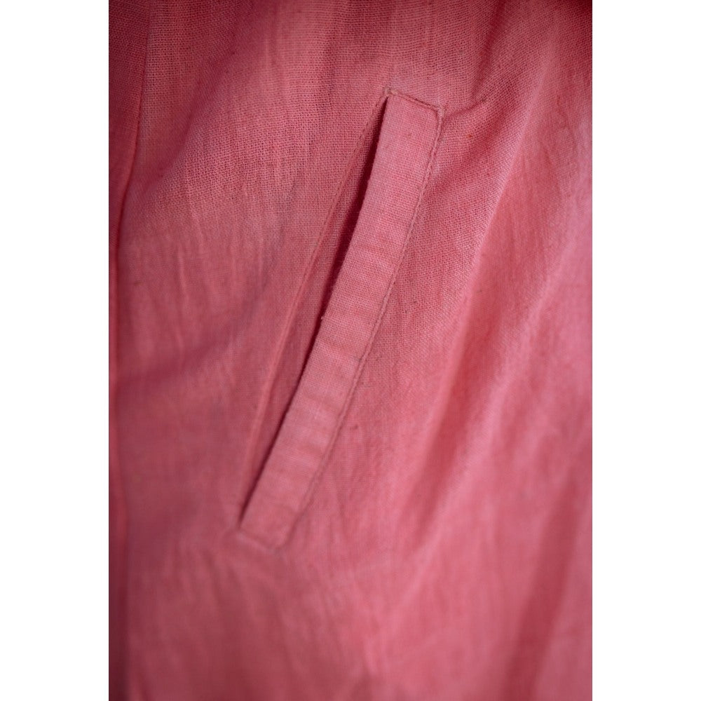 The Indian Ethnic Co. Tieco Dyeverse - Peach Kala Cotton Co-Ords (Set of 2)