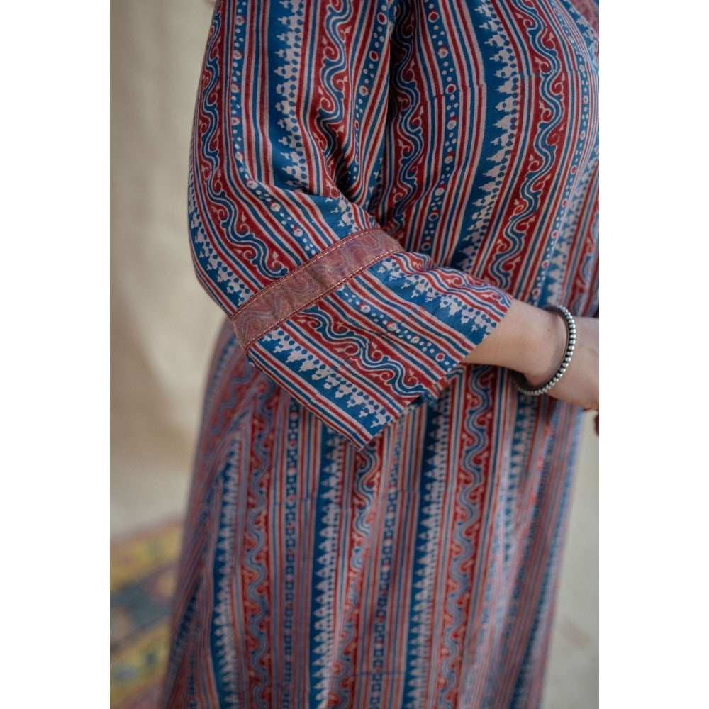 The Indian Ethnic Co. Eesha Modal Tissue Ajrakh Co-Ord Set (Set of 2)
