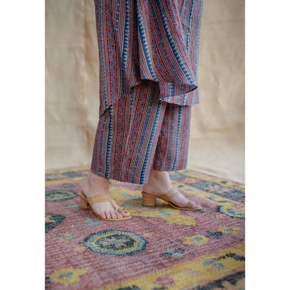 The Indian Ethnic Co. Eesha Modal Tissue Ajrakh Co-Ord Set (Set of 2)