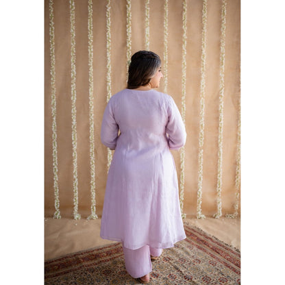 The Indian Ethnic Co. Chanderi Silk Gota Patti Kurta Pant and Dupatta
