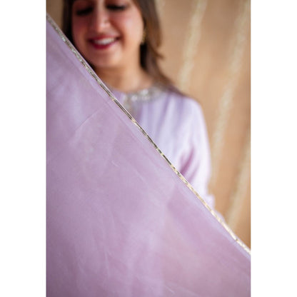 The Indian Ethnic Co. Chanderi Silk Gota Patti Kurta Pant and Dupatta