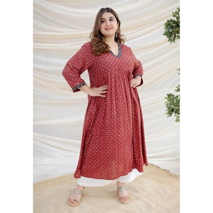 The Indian Ethnic Co. Madder Ajrakh Mul Kurta