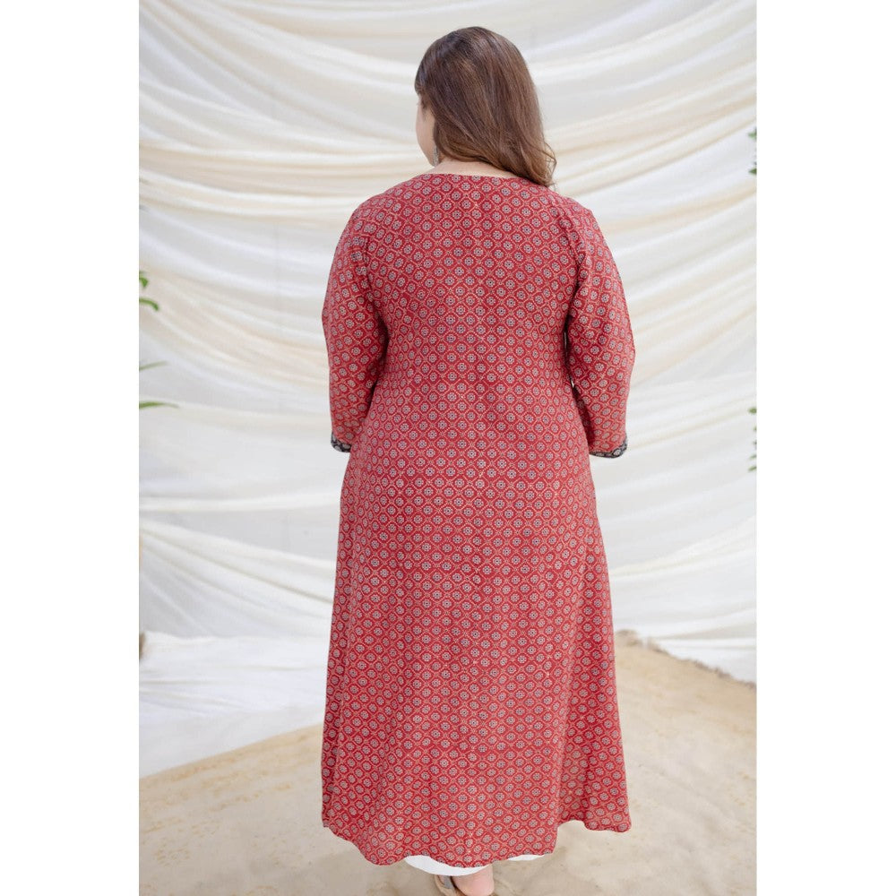 The Indian Ethnic Co. Madder Ajrakh Mul Kurta