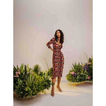 THE IASO Multi-Color Haru Midi Dress