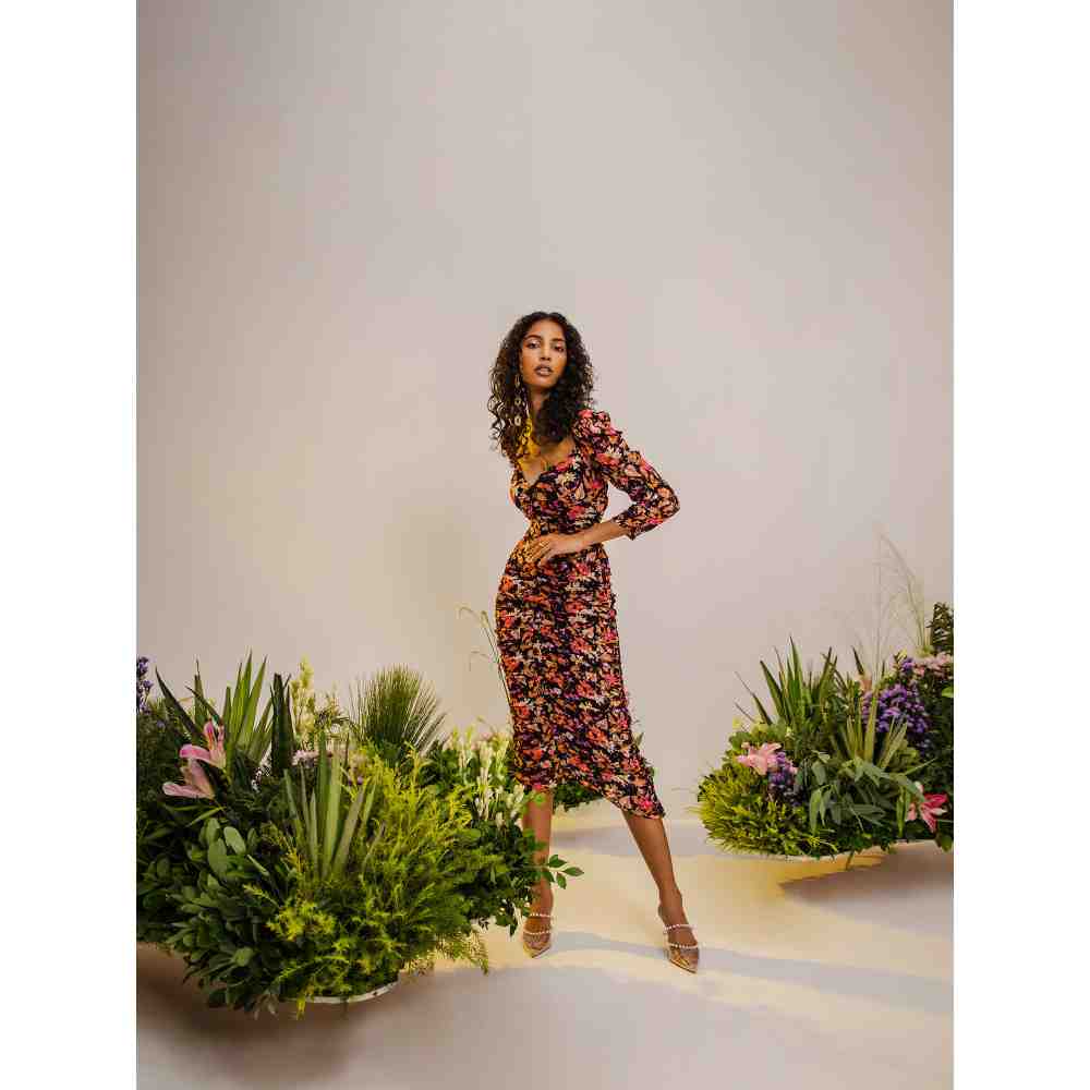 THE IASO Multi-Color Haru Midi Dress