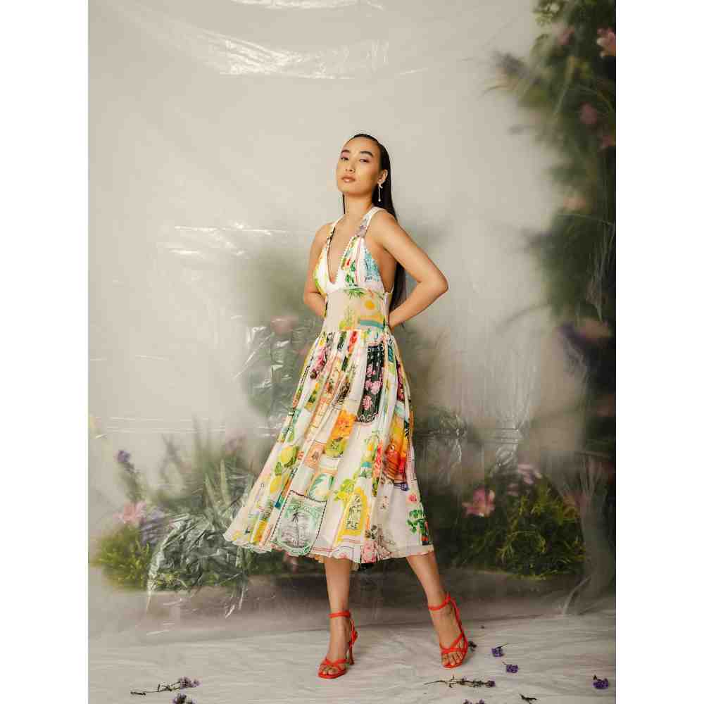 THE IASO Multi-Color Koto Midi Dress