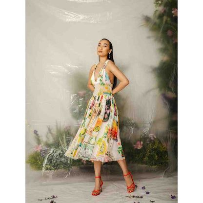 THE IASO Multi-Color Koto Midi Dress