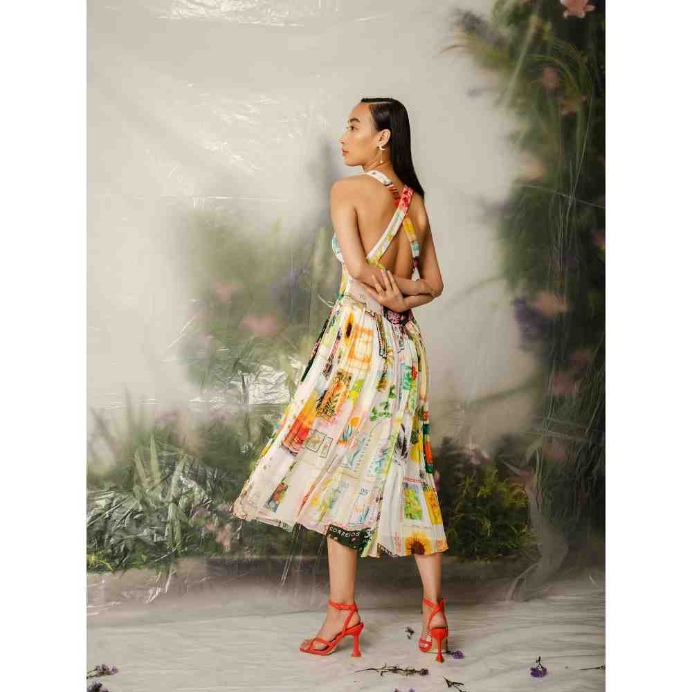 THE IASO Multi-Color Koto Midi Dress