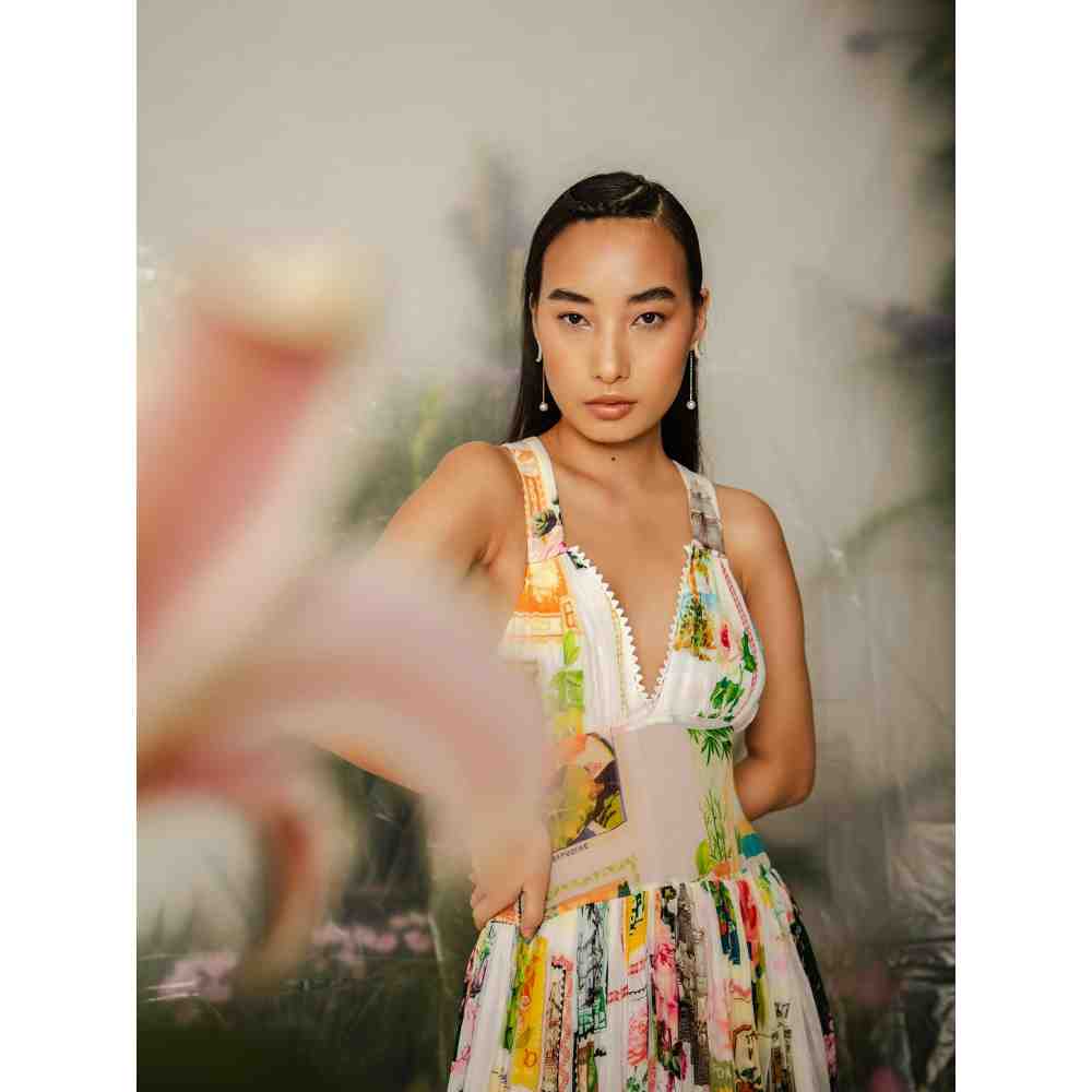 THE IASO Multi-Color Koto Midi Dress