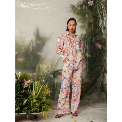 THE IASO Pink Manami Matching Shirt and Pant (Set of 2)