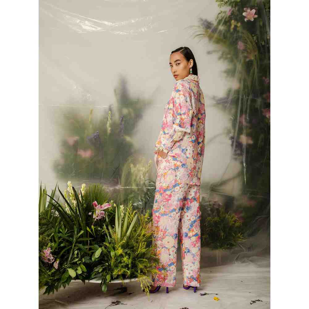 THE IASO Pink Manami Matching Shirt and Pant (Set of 2)