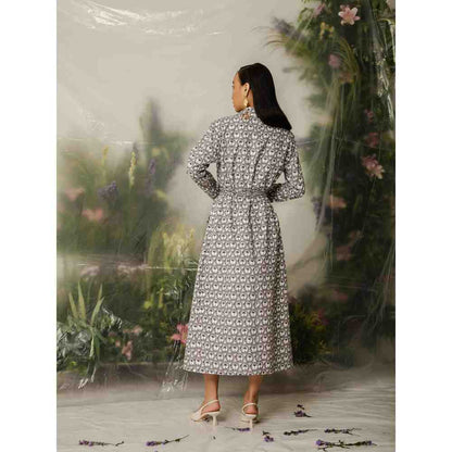 THE IASO Black and White Toyo Long Coat