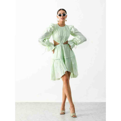 THE IASO Mint Orla High Low Short Dress