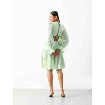 THE IASO Mint Orla High Low Short Dress