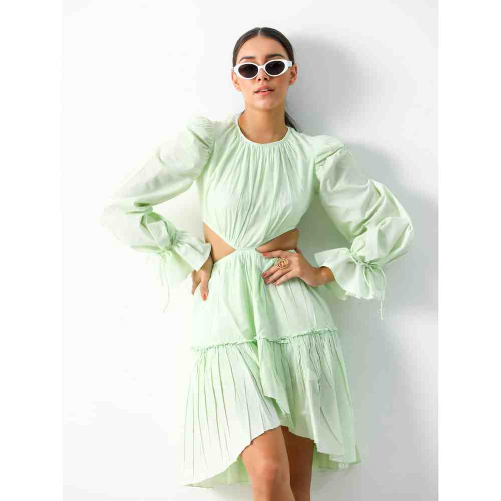 THE IASO Mint Orla High Low Short Dress