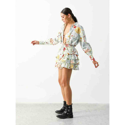 THE IASO White Feyre Matching Jacket, Skirt and Bralette (Set of 3)