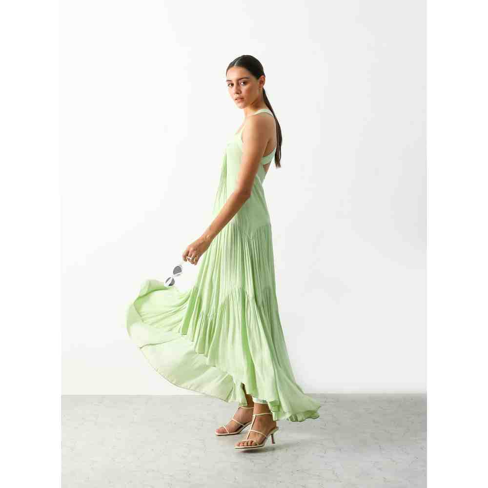 THE IASO Mint Amara Asymmetrical High Low Dress