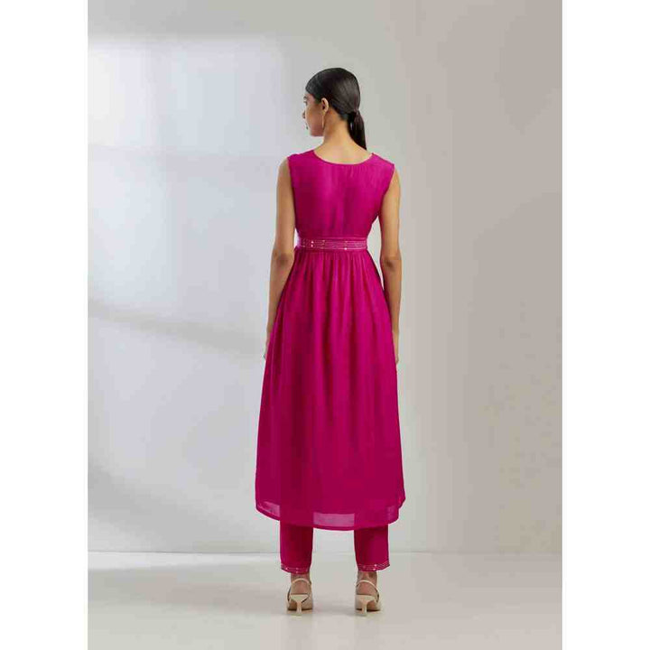 TIC Pink Silk Sirgus Kurta Dress