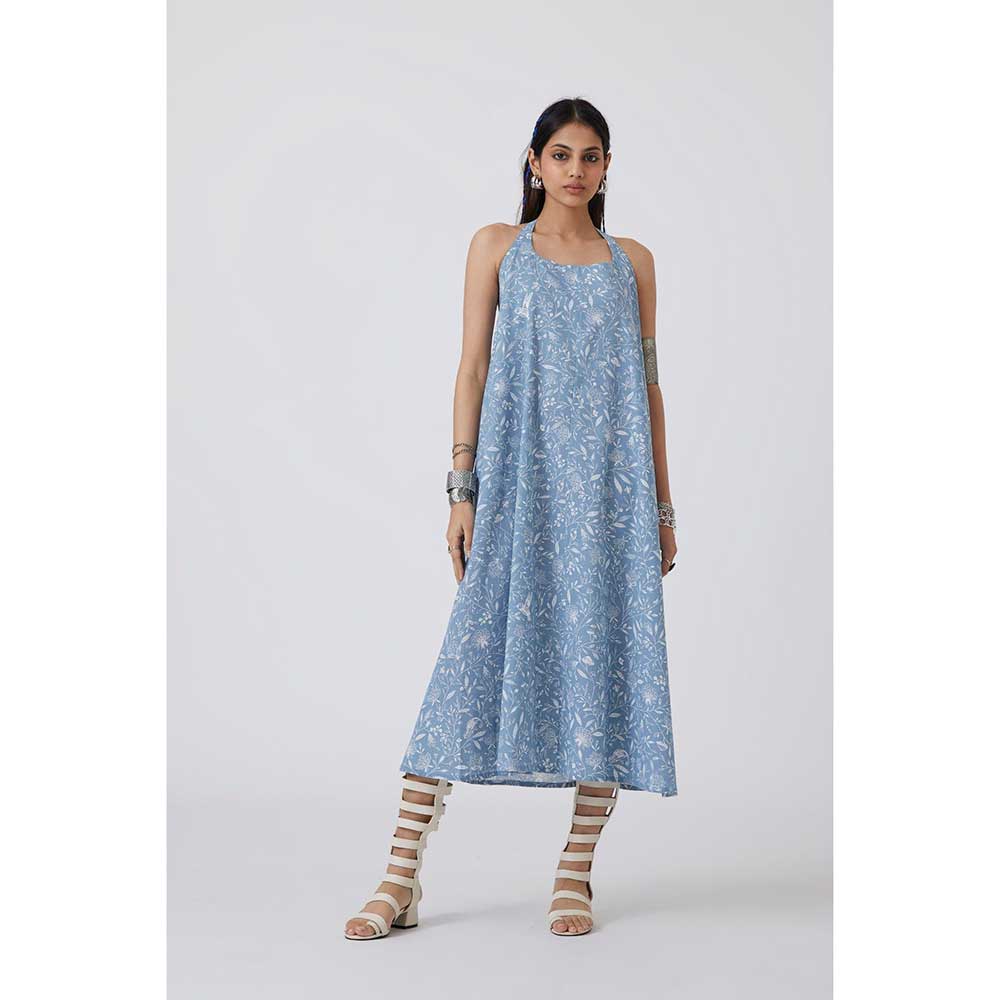 The Summer House Chepi Print Dress Blue – Nykaa Fashion