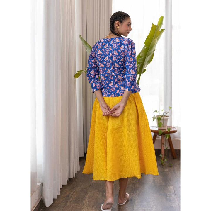 The Yellow Gypsy Blue Marafa Hand Dyed Skirt (Set of 2)