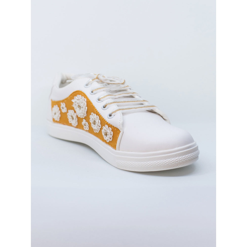 The Saree Sneakers Mustard Haldi Genda Sneaker