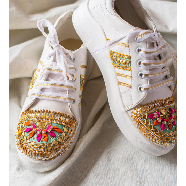 The Saree Sneakers Golden Gota Sneaker