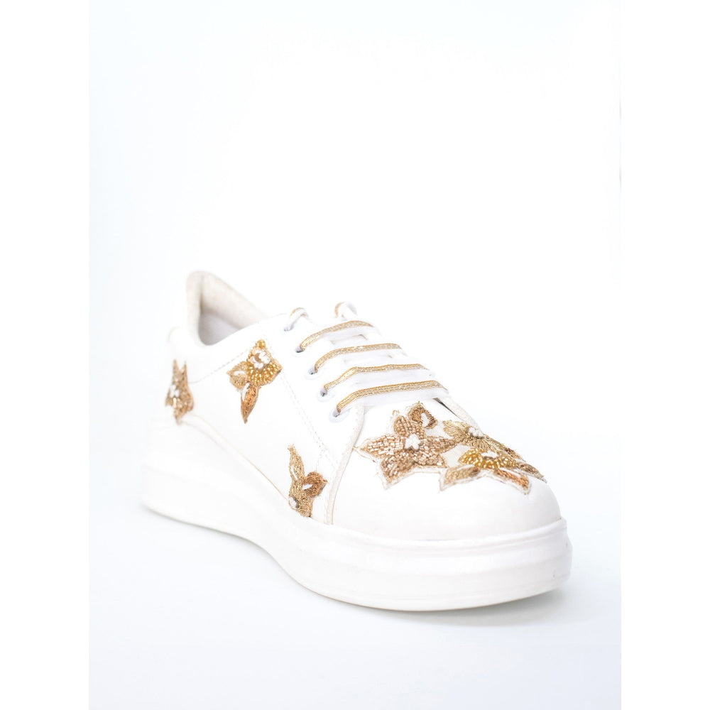 The Saree Sneakers Golden Flowers Sneaker