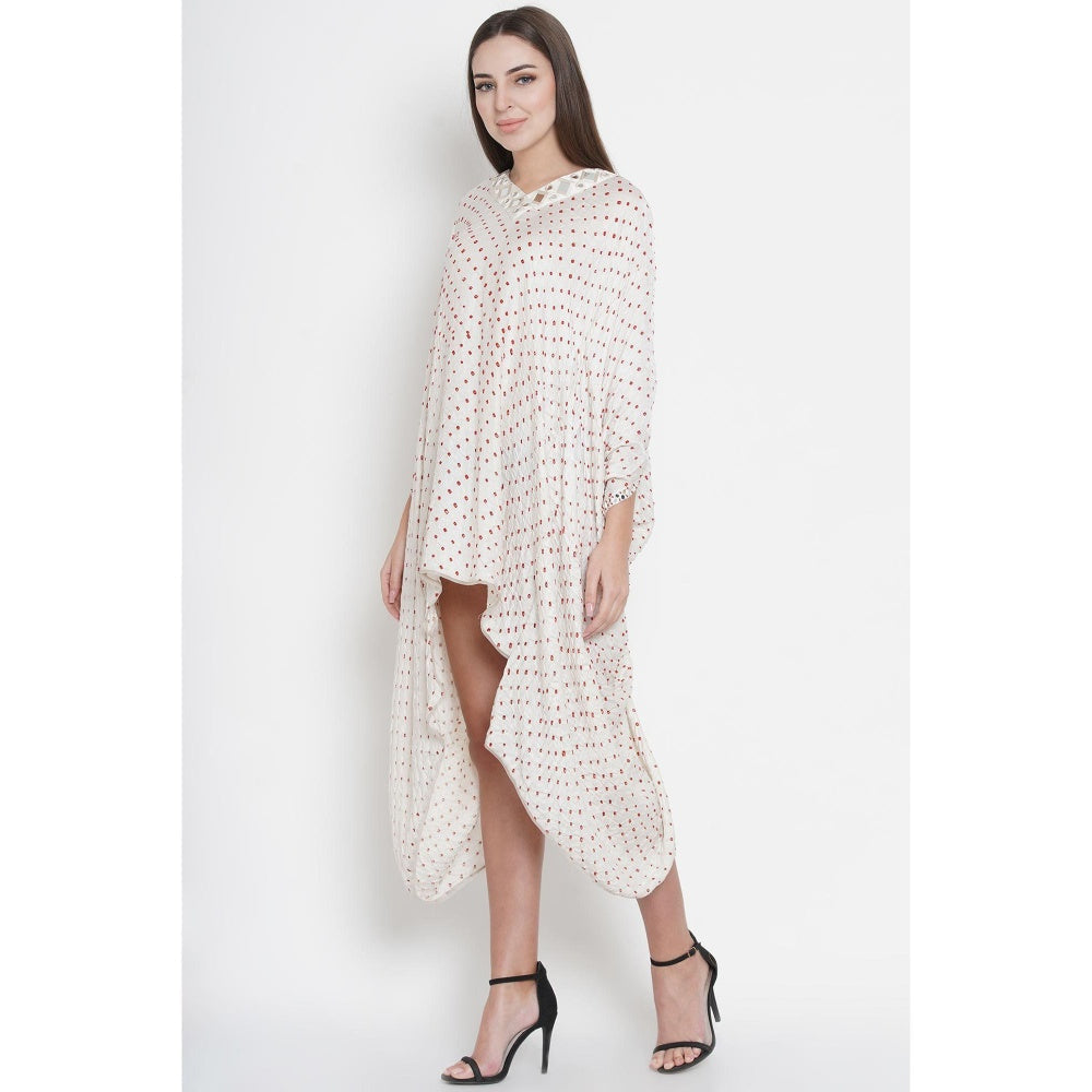 Twenty Nine Bandhani Slit Sleeves Kaftan Cape