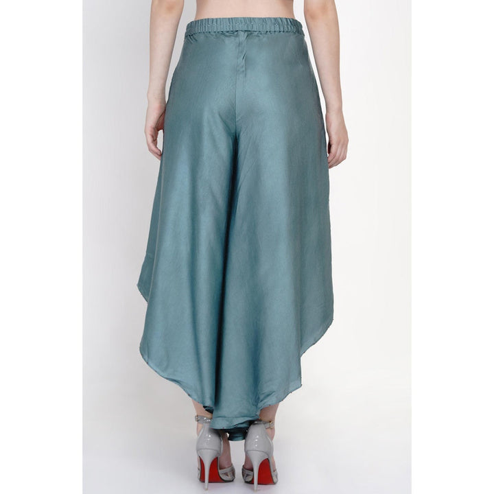 Twenty Nine Turquoise Satin Skirt Palazzo