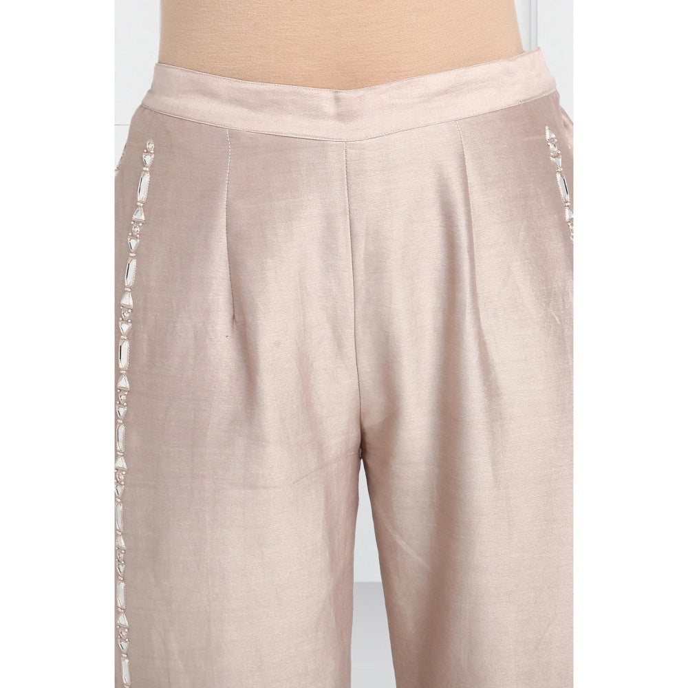 Twenty Nine Taupe Mirrorwork Tassel Pants