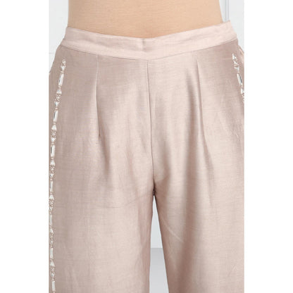 Twenty Nine Taupe Mirrorwork Tassel Pants