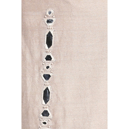 Twenty Nine Taupe Mirrorwork Tassel Pants