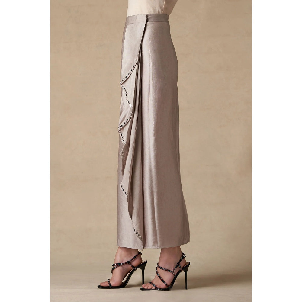 Twenty Nine Grey Mirrorwork Loongi Skirt